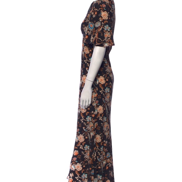 Stunning Les Reveries Silk Floral Midi Dress in Liberty Print Size 0 - Picture 10 of 10
